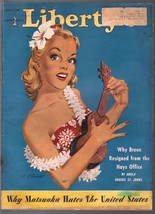 Liberty 7/5/1941-El Gilchrist Hawaiian pin-up girl cover-pulp fiction-VG - £42.44 GBP