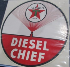 12&quot; Texaco Diesel Chief Gas Pump Decal Vinyl -FREE Shipping - £11.15 GBP