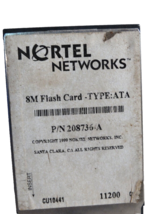 Nortel Networks Passport 8000 8M Flash Card ATA 208736-A - £11.82 GBP