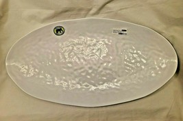 Michel Design Works Melamine Serveware WHITE ON WHITE Platter Oval Tray - $35.99