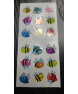 Vintage Sandylion Stickers Foil Bees 2 Squares - $3.46