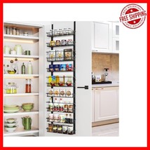9-Tier Over the Door Pantry Organizer Rack: Versatile Spice &amp; Storage So... - $50.48