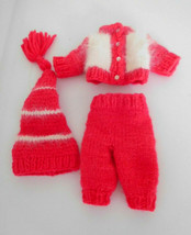 Vintage Knit 3 Piece Outfit Snowsuit for 11&quot;-12&quot; Baby Doll - £23.17 GBP