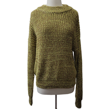 Umgee Sweater Womens Size L Green Dressy Gold Long Sleeves Mock Turtleneck Knit - £9.59 GBP