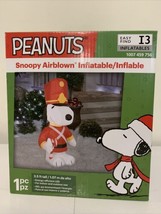 Toy Soldier Nutcracker Snoopy Dog Outdoor Inflatable Christmas Decoration 3.5 FT - £43.82 GBP