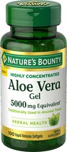 Nature's bounty aloe vera gel 5,000 mg, 100 softgels.. - $25.73