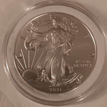 2021 US 1Oz. Silver Eagle Bullion Dollar Brilliant Uncirculated Eagle And Shield - £118.02 GBP