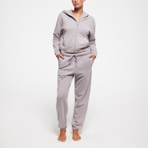 SKIMS Hoodie French Terry Shrunken Organic Cotton Zip Up Hoodie Oyster S... - $65.44