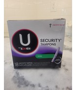 U by Kotex Security Tampons Super Plus Unscented 18 Count Sealed Dented Box - $556.59 MXN