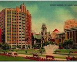 Sunken Garden St Louis Missouri MO UNP Linen Postcard H7 - $2.92