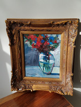 Jose Trujillo 2014 &quot; Vase with Flowers&quot; 8&quot;x10&quot; Painting Canvas Panel w/Cert.Auth - £277.79 GBP