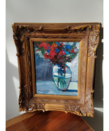 Jose Trujillo 2014 &quot; Vase with Flowers&quot; 8&quot;x10&quot; Painting Canvas Panel w/C... - £276.07 GBP