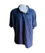 AX Polo Shirt XL Navy Blue Organic Cotton Essential Preppy Streetwear Basic - $385.55 MXN
