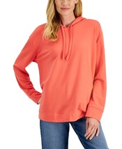 MSRP $40 Karen Scott Drapey Fit Hoodie Coral Size Medium - £11.71 GBP