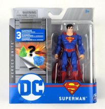 DC Superman  4”Action Figure  +3 Surprises  Heros Unite New Factory Sealed - £15.49 GBP