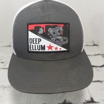 Deep Ellum Hat Gray White Snapback Adjustable Ball Cap Flaw - £11.76 GBP