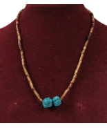 Vintage Handmade Hippie Boho Natural Bead Choker Hook Clasp 13 Inches - $105.44 MXN