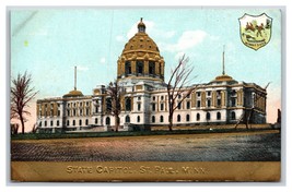 Stato Capitol Costruzione St.Paul Minnesota Mn Unp Dorato Decorato DB Cartolina - £3.16 GBP