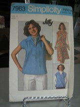 Simplicity 7963 Misses Pullover Top &amp; Skirt Pattern - Size 12 Bust 34 - $7.69