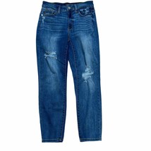 Judy Blue Women Slim Fit Distressed Crop Jeans (Style 82172) Size 5/27 Stretch  - £27.72 GBP