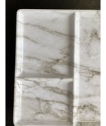 Plastic Marble Gray White Rolling Makeup Organizer Drawer Desk Smoke Tray - $11.11