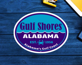 Gulf Shores Alabama Sticker Decal 3.75&quot; Vinyl Indoor Outdoor AL Gulf Coast - £3.93 GBP