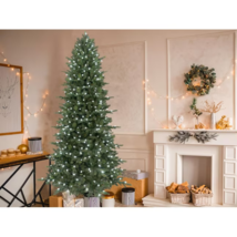 7.5&#39; Artificial Christmas Tree GE Color 500 White Spectrum LED Light 2457 tips - £220.16 GBP