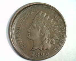 1899 Off Center Indian Cent Penny Extra Fine Xf Extremely Fine Ef Nice Original - $195.00
