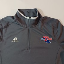 Adidas Climalite LATECH Mens Gray 1/4 Zip Pullover Shirt Long Sleeve Size Medium image 4
