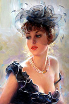 Art Giclee Printed Oil Painting Print Glamour woman  home decor Canvas - £7.58 GBP+