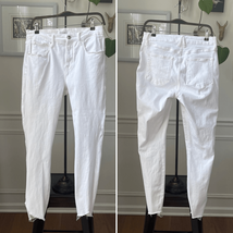 Good American White Raw Tulip Hem Jeans 31 - $61.20