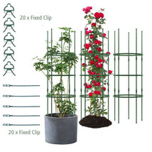 3 Pack 60 inch Adjustable Tall Plant Support Trellis for Climbing Plants... - $2,346.52 MXN