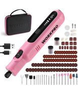 WORKPRO Cordless Rotary Tool, 8V Rotary Tool Kit with 117, Pink Ribbon - £26.67 GBP