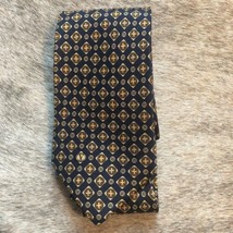 Nwot Vtg Valentino 100% Silk Charcoal Beige Print Silk Tie - $58.41