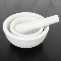 Pestle &amp; Mortar Nesting Set 3.5&quot; 4.5&quot; Home Grinder Spice Herb Crusher Po... - $19.78