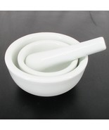 Pestle &amp; Mortar Nesting Set 3.5&quot; 4.5&quot; Home Grinder Spice Herb Crusher Po... - €17,18 EUR