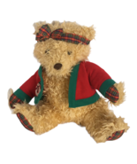 Hallmark Merrily Bear Teddy in Christmas Sweater Plush 12&quot; Tan Fur Holidays - £7.98 GBP