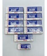 PENTEL HI-POLYMER 10 Pack Large Size ERASERS Non-Abrasive Latex Free (ZE... - $15.99