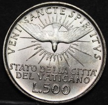 Vatican City 500 Lire, 1958 Gem Unc Silver~RARE~100k Minted~Sede Vacante~Fr/Ship - £79.42 GBP
