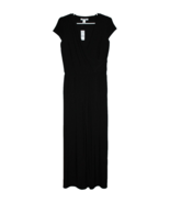 White House Black Market Black Jumpsuit V-Neck Crossover Cap Sleeve Size... - £21.18 GBP
