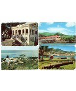 4 Postcards Virgin Islands Christiansted Dexter Government House Harbor ... - £4.74 GBP