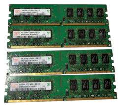 8GB (4x2GB) PC2-6400u DDR2-800MHz 2Rx8 Non-ECC Hynix HYMP125U64CP8-S6 - $371.66 MXN