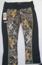 NWT Ideology Palms Crop Leggings pants Black and Yellow size L-Large - £22.32 GBP