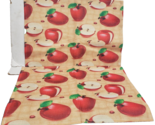 Set of 2 Same Thin Fabric Placemats, 12&quot;x18&quot;, RED APPLES, TU - $11.87