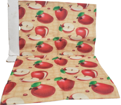 Set of 2 Same Thin Fabric Placemats, 12&quot;x18&quot;, RED APPLES, TU - £9.31 GBP