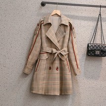 2022 New Korean Autumn and Winter Fashion Casual Slim Retro Age Reducing Plaid W - £149.07 GBP