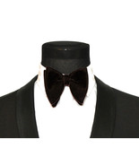 Mens FERUCCI  Oversized Bow Tie - Brown Velvet Bowtie, Mens big bow tie - $950.15 MXN