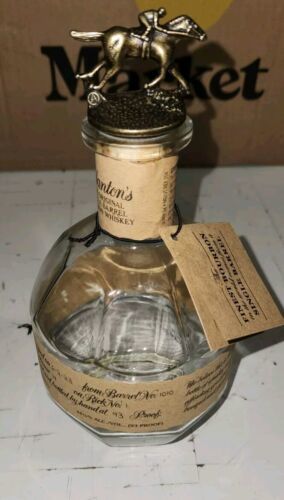 Empty Blantons Bourbon Whiskey Bottle Horse Stopper A 6-2-23 Dump Date - $19.99