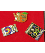 3 Minute Made Pins from the 1988 OLYMPICS SEOUL KOREA Collectible Enamel - £12.86 GBP