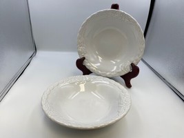 Christian Dior French Country Rose Oyster White Pair Serving Bowls - £78.65 GBP